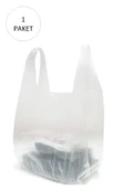Şeffaf Atlet Poşet Küçük Boy 24x43 cm 1 Paket Takriben 300 Adet - 1