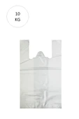 Beyaz Atlet Poşet Orta Boy 29x50 cm Takriben 850 Adet 10 Kg - 1