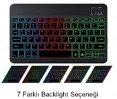 TCL NXTPAPER 11 10.95" Uyumlu Kablosuz Bluetooth Şarjlı Rgp 7 Renk Işıklı Klavye - 2