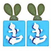 Çapa Saksı Mavi 2 Li Set - 1