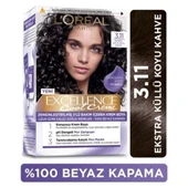 Loreal Excellence Cool Creme Saç Boyası 3.11 Ekstra Küllü Koyu Kahve - 1