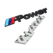 M POWER SİYAH METAL 2 ADET STICKER BMW GÜÇ ROZET ARABA AKSESUARI (9.8CM x 1.5CM) thumbnail 5