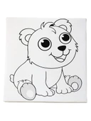 Hayal Sepeti SEVİMLİ AYICIK Resimli Tuval 20 X 20 6lı boya, fırça Boyama seti - 2