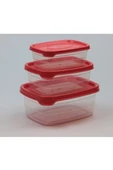 Plastik Saklama Kabı 3'lü 400 Ml - 670 Ml - 1.2 Lt. BNM-0513 - 1
