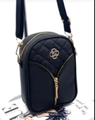 SİYAH MİNİ BOY KAPİTONE OMUZ ÇANTASI - 1