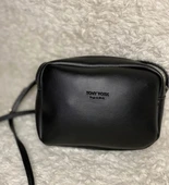 kadın siyah mini urban çapraz ve ayarlanabilir askılı omuz çantası - 1