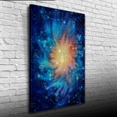 Soyut Çalışma, Mavi Tonlarda Kanvas Tablo 50 x 70 thumbnail 3