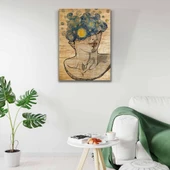 Soyut Büst Resmi , Kahve Rengi Tonlarda Kanvas Tablo 50 x 70 thumbnail 1