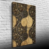 Kahve Tonlarda Desenler Kanvas Tablo 50 x 70 - 1