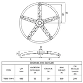 Türksit Ofis Koltuğu Yedek Parça 70'lik Plastik Ayak - 2