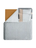 Pamuklu Nevresim Takımı Çift Kişilik Taren Gri thumbnail 4