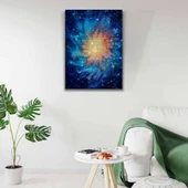 Soyut Çalışma, Mavi Tonlarda Kanvas Tablo 50 x 70 thumbnail 2