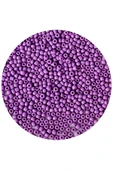 Mor Renk 4 mm Yaklaşık 1100 adet / 100 gram Cam Boncuk Oya Yazma Bileklik ve Kolye - 5