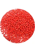 Koyu Turuncu Renk 4 mm Yaklaşık 1100 adet / 100 gram Cam Boncuk Oya Yazma Bileklik ve Kolye - 3