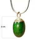 Aventurin Doğal Taşı Zincirli El Yapımı Kolye Uç: 2 cm Zincir: 20 cm Kutulu thumbnail 2