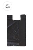 Siyah Hışır Atlet Poşet Mini Boy 22x31 cm 20 Paket Takriben 10.000 Adet - 1