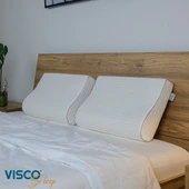 Visco Yastık Ortopedik Yastık Boyun Destekli Yastık 55x35x11-7 cm - 1