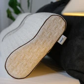 Visco Yastık Ortopedik Yastık Organik Keten Kılıflı Boyun Destekli Velicia Visko 55x35x12-10 cm thumbnail 1