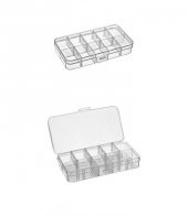 Setbox 607 10 Seyyar Bölmeli Şeffaf Organizer Kutu 69 x 132 x 25 mm - 1