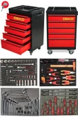 XL TREND SERİ 5 Çekmeceli İçi Dolu 185 PARÇA Full Set Alet Dolabı Atölye Usta Seti Takım Arabası - 2