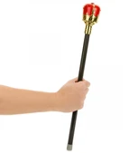 Taşlı Altın Renk Prenses Tacı Ve Kırmızı Kraliyet Prenses Asası thumbnail 3