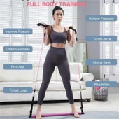 Valkyrie Full Vücut Pilates Bar Seti Egzersiz Çubuğu Ayarlanabilir Evde Onlarcak Farklı Spor Jimnastik Olanağı Kapı Askılı Çantalı - 7