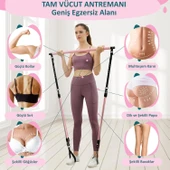 Valkyrie Full Vücut Pilates Bar Seti Egzersiz Çubuğu Ayarlanabilir Evde Onlarcak Farklı Spor Jimnastik Olanağı Kapı Askılı Çantalı - 3