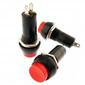 BUTON  R18-25B Yuvarlak KIRMIZI   (PBS11B) IC-186 - 1