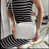 kadın beyaz mini urban çapraz ve ayarlanabilir askılı omuz çantası - 1