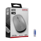 Altec Lansing ALBM7305 Gümüş 2.4GHz USB 1600DPI Alkalin Pilli Kablosuz Mouse thumbnail 2