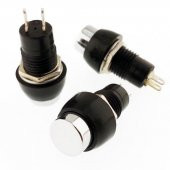 BUTON  R18 mini Yuvarlak KROM NİKEL metalik  (PBS20B) IC-191B - 1