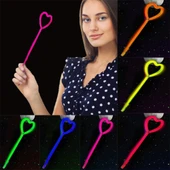 Kalp Şekili Glow Çubuk Seti 6 Adet - 1