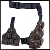 Uyguna-Yakala Kahve - 18'li Deri Bacak Fişekliği - 38059-K - 1