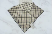 %100 İpek (Silk) Crepe Saten Eşarp - Krem- 8902230-324 - 1