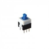 BUTON  PUSH 7x7mm 6 pin PCB Tip Mavi+Beyaz+Siyah 6 pin IC-197 - 1