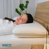Visco Yastık Uzun Klasik Yastık Norma Doğal Viskon Kılıflı Ergonomik Yastık 80x40x12 cm - 4