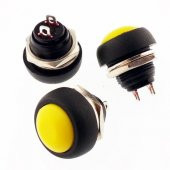 BUTON YUVARLAK  ( PBS33B )  Plastik 12mm SARI   RS101-8C IC-184 - 1