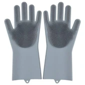 Sihirli Isıya Dayanıklı Silikon Çok Amaçlı Bulaşık Eldiven Fırçası Magic Gloves - 3