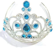 Mavi Taşlı Elsa Çocuk Tacı Prenses Tacı Kraliçe Tacı 16x14 Cm thumbnail 3