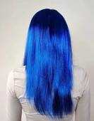 Mavi Renk Uzun Parti Peruğu thumbnail 3