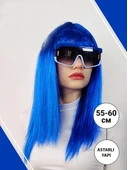 Mavi Renk Uzun Parti Peruğu thumbnail 1