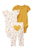 Layette Kız Bebek 3'lü Set Karışık Renkli - 1