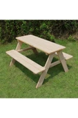 Bank Çocuk Ahşap Piknik Masası Açık Veranda Yemek Masası - 3