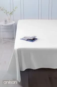 6'lı Lastiksiz Düz Beyaz Çarşaf %100 Pamuk Çift/Tek Kişilik ,63tel - 5