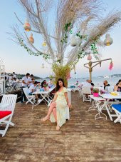 Sarı Düğme Dty Çiçekli Elbise - 1