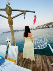Sarı Düğme Dty Çiçekli Elbise - 5