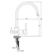GPD Espina Arıtma Çıkışlı Eviye Bataryası Krom (Tek Akım) - 2