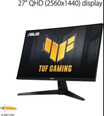 Asus TUF Gaming VG27AQ3A 27" 1 ms 2K IPS 180 Hz Oyuncu Monitörü Outlet thumbnail 3