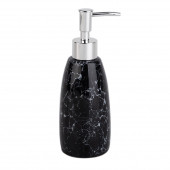 SIA 19G225-1A MERMER DESENLİ SİYAH SIVI SABUNLUK 8X8X17CM 300ML - 1