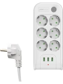 Polosmart MP10 Termal Akım Korumalı 6'lı Uzatma Kablosu 2M Beyaz - 3